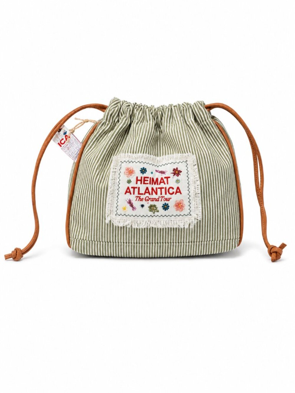 Heimat Atlantica The Grand Tour Mini Bucket Bag NWT Striped Drawstring Crossbody